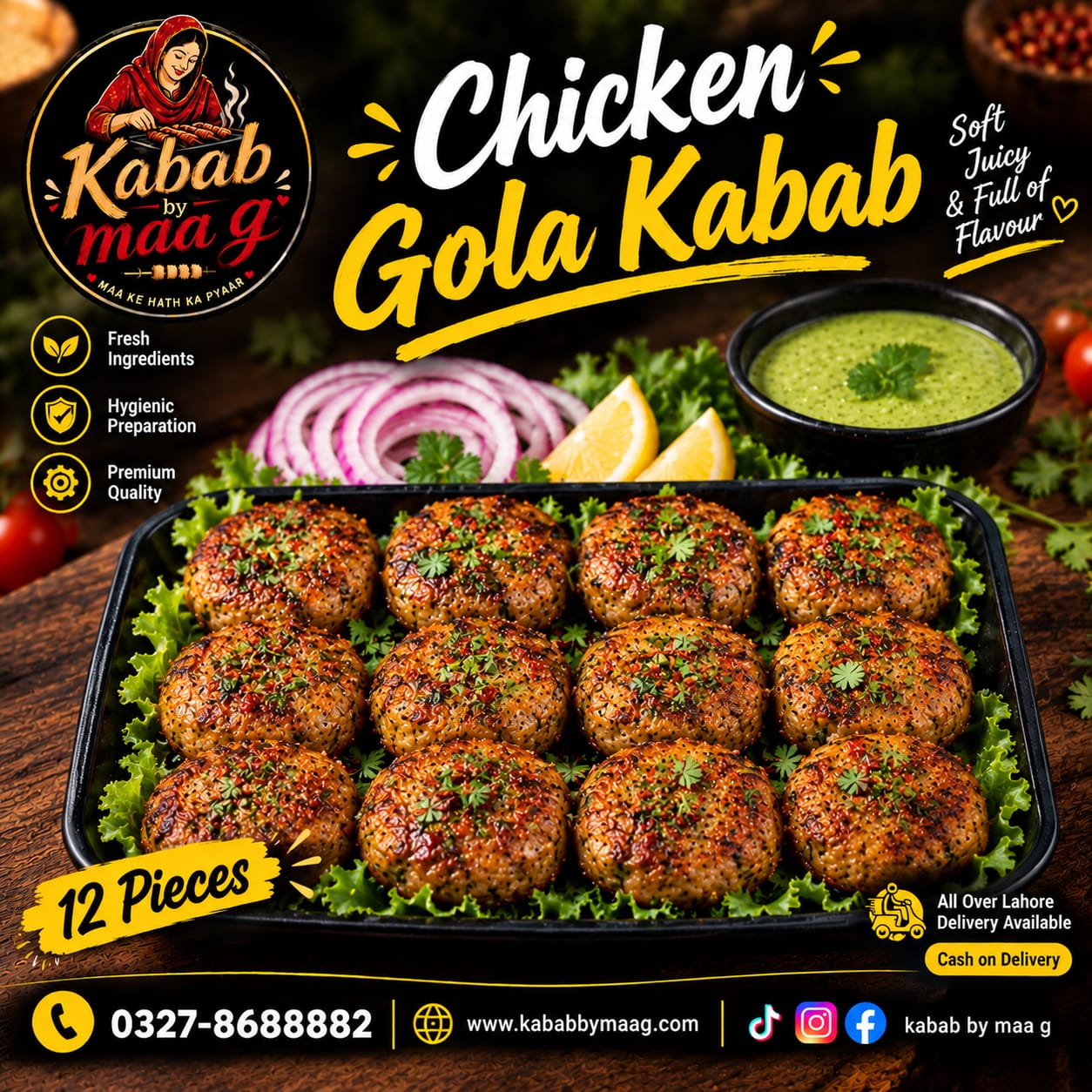 Chicken Gola Kabab – 12 Pieces